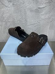 Prada Brown Suede Mules - 5