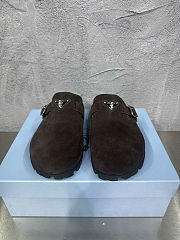 Prada Brown Suede Mules - 3