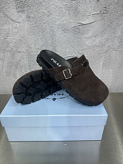 Prada Brown Suede Mules - 2