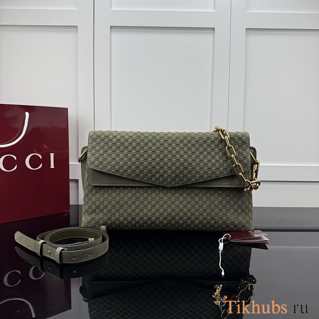 Gucci Large Suede Shoulder Bag 36x19.5x9.5 - 1