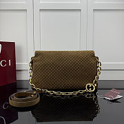 Gucci Large Suede Shoulder Brown Bag 36x19.5x9.5 - 3