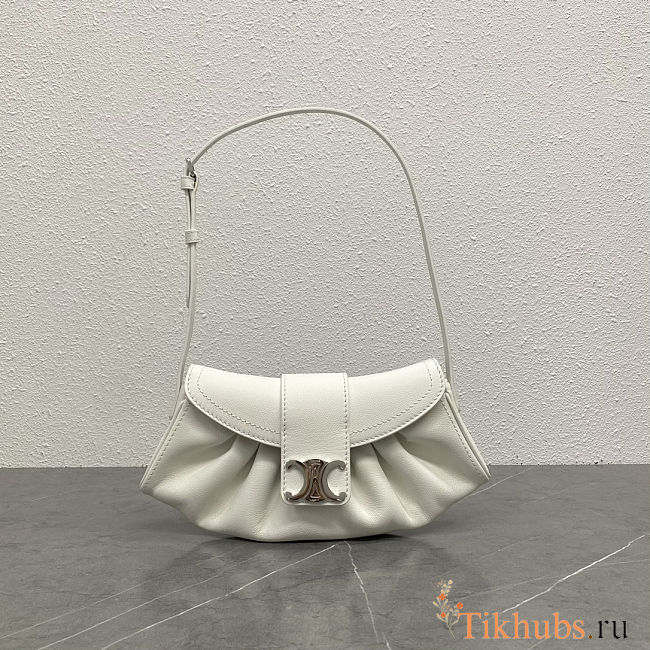 Celine Teen Polly Bag White 29.5x3x14.5cm - 1