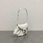 Celine Teen Polly Bag White 29.5x3x14.5cm - 4
