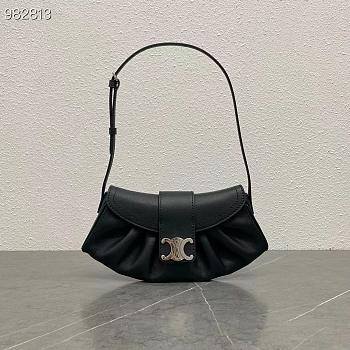 Celine Teen Polly Bag Black 29.5x3x14.5cm