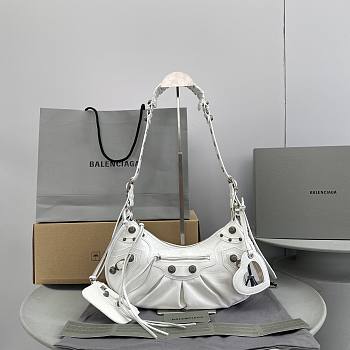 Balenciaga Le Cagole shoulder bag in white leather 33x16x8.4CM