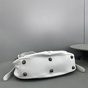 Balenciaga Le Cagole shoulder bag in white leather 33x16x8.4CM - 4