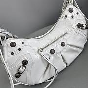 Balenciaga Le Cagole shoulder bag in white leather 33x16x8.4CM - 6