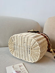 Valentino Garavani VLogo Signature Wicker Vanity Bag 19 x 13.5 x 13cm - 5