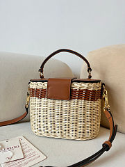 Valentino Garavani VLogo Signature Wicker Vanity Bag 19 x 13.5 x 13cm - 4