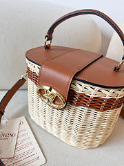 Valentino Garavani VLogo Signature Wicker Vanity Bag 19 x 13.5 x 13cm - 3