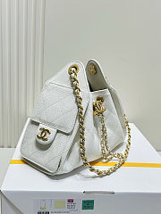 Chanel 25 Small Handbag White 20x22x12.5cm - 5