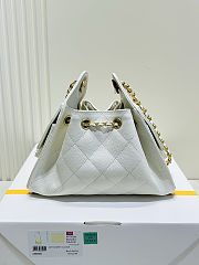 Chanel 25 Small Handbag White 20x22x12.5cm - 6