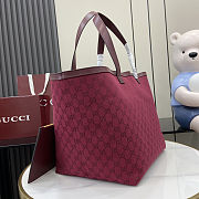 Gucci Totissima Medium Tote Rosso Ancora Red Bag 30x28x26 cm - 4