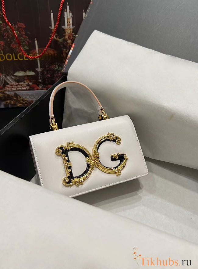 Dolce & Gabbana DG GirlsTop White Handel Bag 18x10x5cm - 1