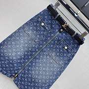 Louis Vuitton Monogram Denim A-Line Skirt - 6