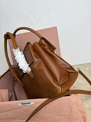 Miu Miu Solitaire Leather Tote Bag in Brown 23cm - 6