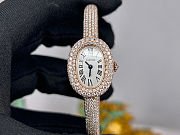 Cartier Baignoire Mini Model White Gold Diamond Watch 18.7mm - 1
