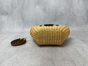 CELINE Teen Couffin in Wicker and Natural Calfskin 32x14x7cm - 5