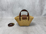 CELINE Teen Couffin in Wicker and Natural Calfskin 32x14x7cm - 4