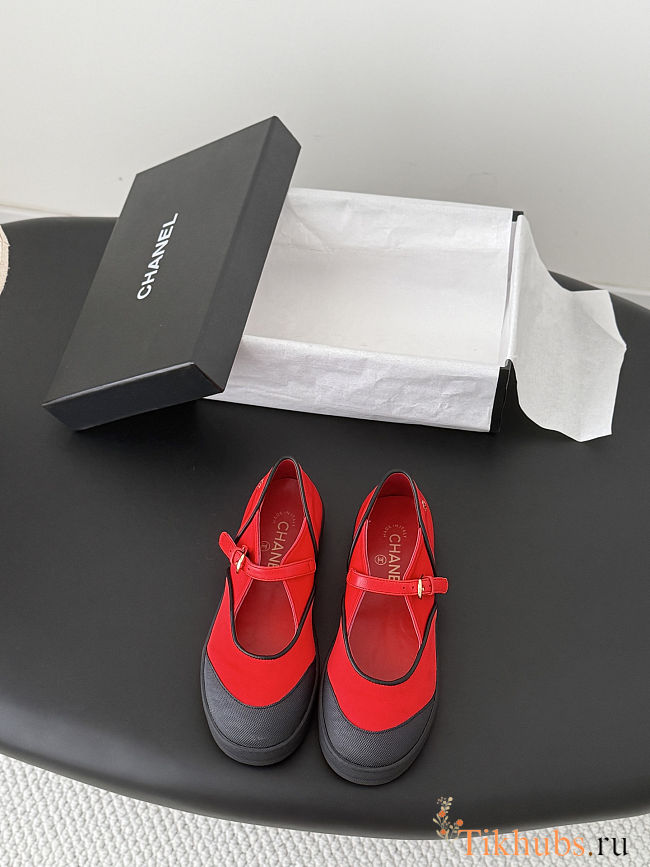 Chanel Mary Jane shoes Red and Black - 1