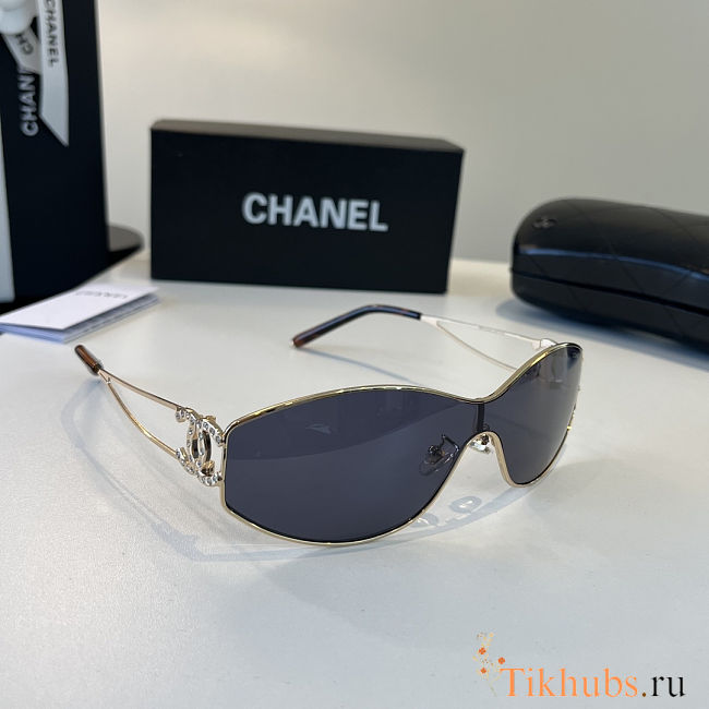 Chanel Crystal CC Logo Sunglasses - 1