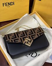 FENDI FF Diamonds Wallet OnChain Brown 22x12x3cm - 3