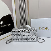 DIOR My Dior Mini Bag Sliver 21x11.5x4.5cm. - 5