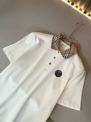 Burberry Check Collar Cotton Polo Shirt - 5