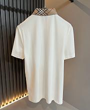 Burberry Check Collar Cotton Polo Shirt - 3