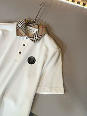 Burberry Check Collar Cotton Polo Shirt - 2