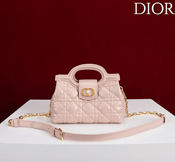 Dior Jolie Top Pink Handle Bag 18.5x13x8.5cm