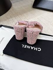 Chanel Slingbacks Pink Black Heels - 6