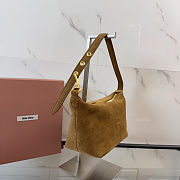 Miu Miu Olive Green Suede Pouch 18.5x14x10 - 5