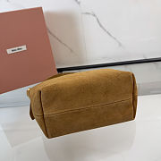 Miu Miu Olive Green Suede Pouch 18.5x14x10 - 4