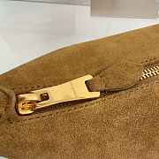 Miu Miu Olive Green Suede Pouch 18.5x14x10 - 3