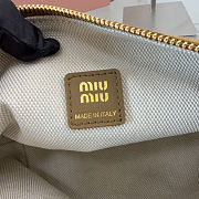 Miu Miu Olive Green Suede Pouch 18.5x14x10 - 2