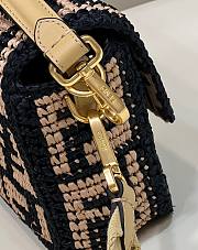 Fendi FF Raffia Baguette 27×6×15 cm - 6