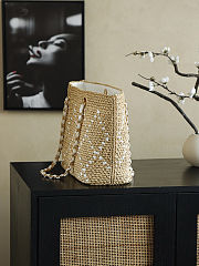 CHANEL Large Braided raffia Beige & Ecru Tote Bag 32×23×14cm - 2
