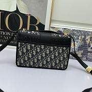 Dior Small 30 Montaigne Bag Blue Oblique Jacquard 24x16x6cm - 4