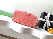 Chanel 25 Mini Pink Handbag Calfskin with grain effect & Gold metallic Pink 20x22x12.5cm - 2
