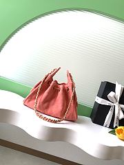 Chanel 25 Mini Pink Handbag Calfskin with grain effect & Gold metallic Pink 20x22x12.5cm - 6