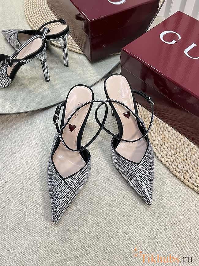 Gucci Crystal Slingback Pumps 10cm - 1