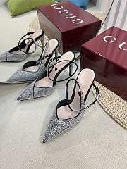 Gucci Crystal Slingback Pumps 10cm - 4