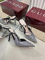 Gucci Crystal Slingback Pumps 10cm - 3