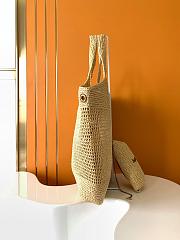 Saint Laurent Women's Natural Icare Maxi Raffia Tote Bag 37-55x43x5cm - 5