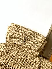 Saint Laurent Women's Natural Icare Maxi Raffia Tote Bag 37-55x43x5cm - 4