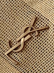 Saint Laurent Women's Natural Icare Maxi Raffia Tote Bag 37-55x43x5cm - 6