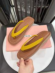 Miu Miu Yellow Thong Sandals - 1