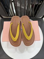 Miu Miu Yellow Thong Sandals - 2