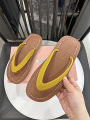 Miu Miu Yellow Thong Sandals - 5